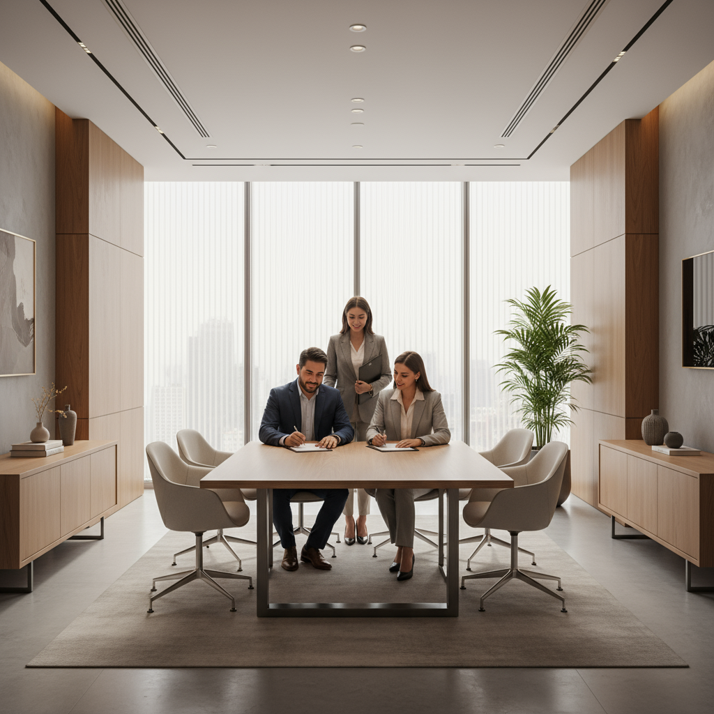 Ilustración de mediación civil