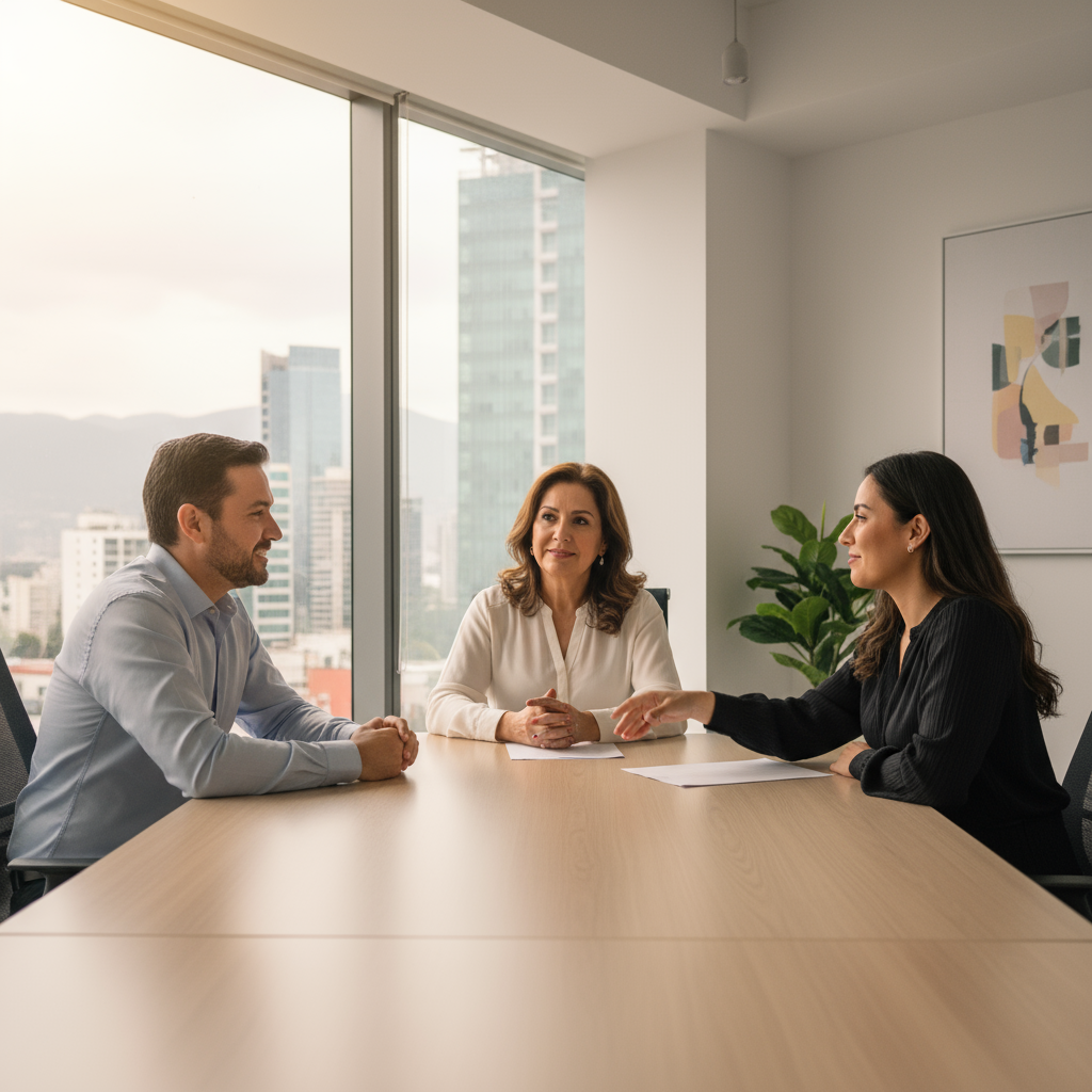 Ilustración de mediación familiar